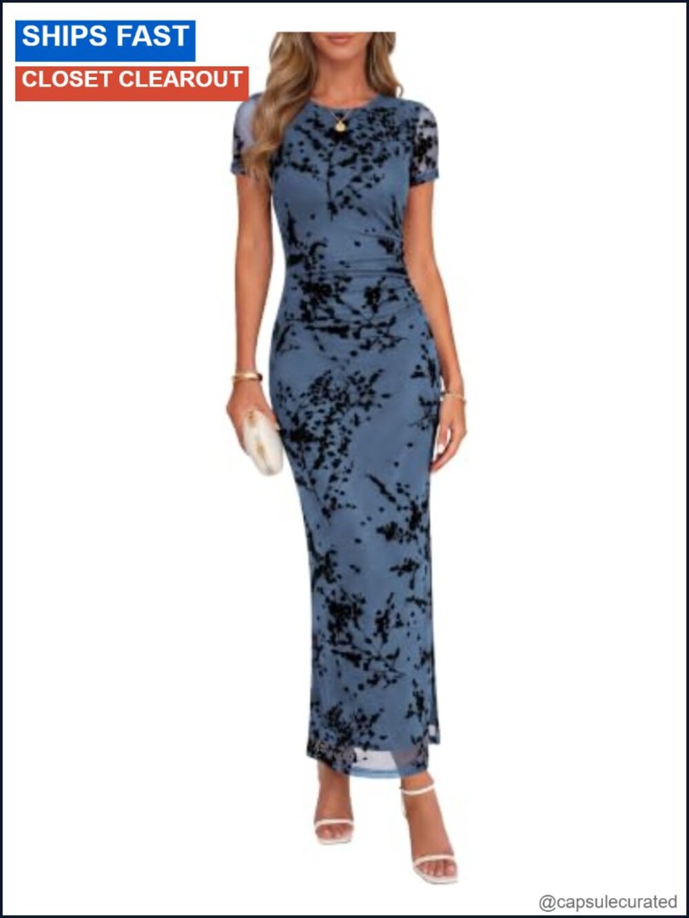 Women's Formal Floral Bodycon Maxi Dress Cocktail Party